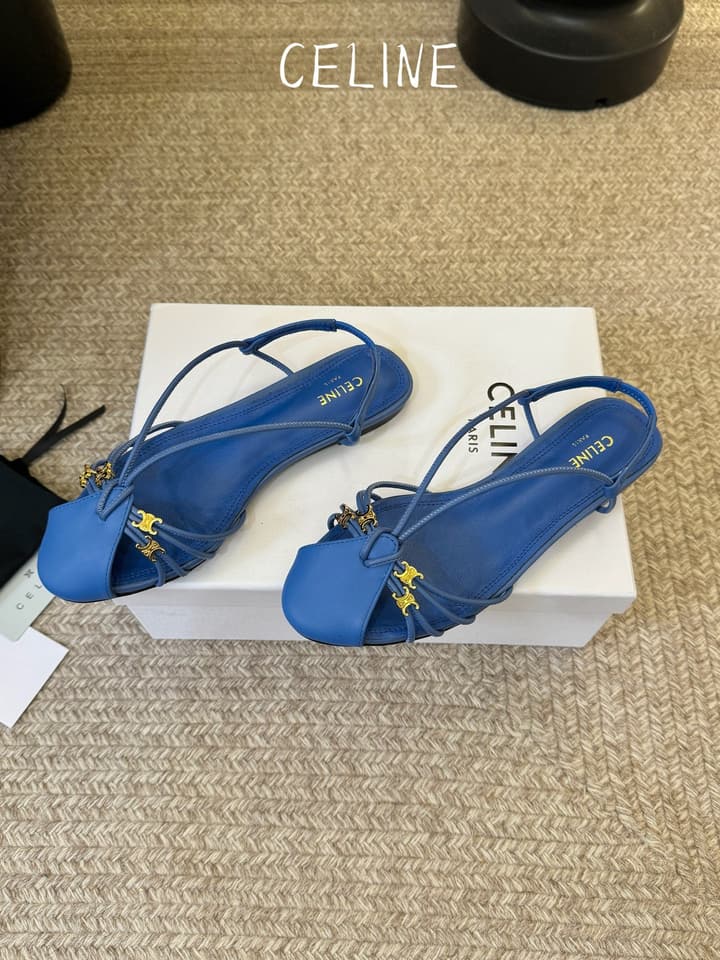 Celine Triomphe Ankle Strap Sandals – Spring/Summer Collection in Black