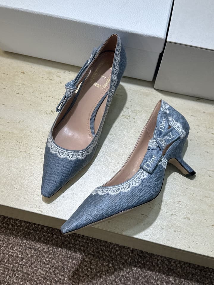 Dior J'Adior Dentelle Jelly Bow Pumps – 2026 Early Spring Collection in Black 6.5cm Heel