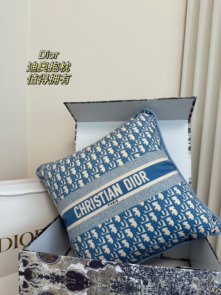 Dior Limited Edition Home Pillow in Black And White Toile Pattern