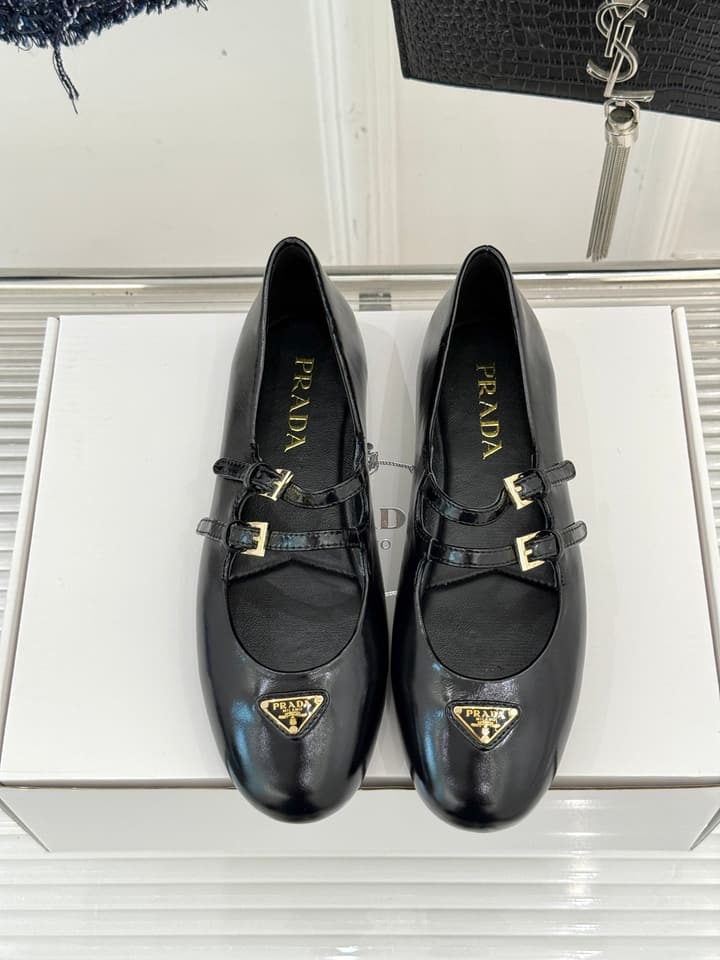Prada Classic Mary Jane Flats in Leopard Print