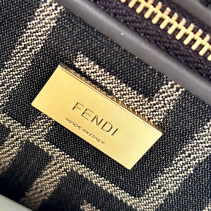 Fendi Peekaboo Classic Satchel in Dark Chocolate Leather