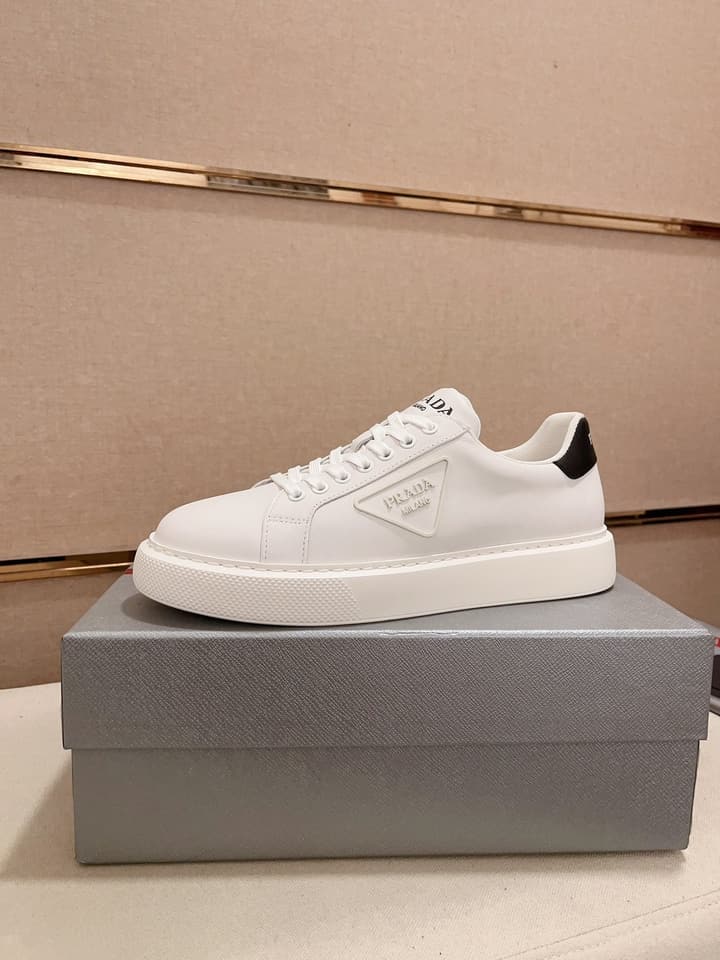 Prada Men's Air Cushion Sneakers in Dark Grey Monochromatic