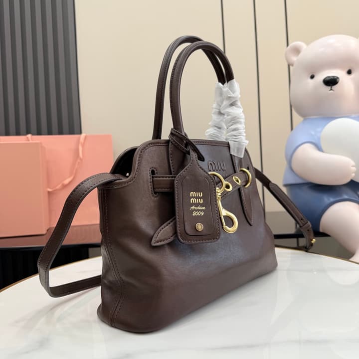 Miu Miu Aventure Naa Leather Handbag