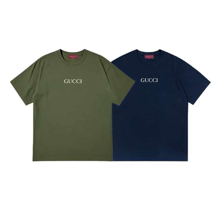 Gucci Digital Print Small Letter Logo T-Shirt – 2025SS in Army Green