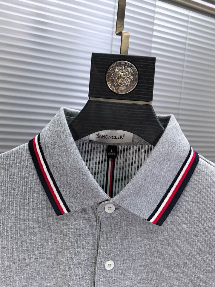 Moncler Embroidered Logo Pique Cotton Polo Shirt – Spring/Summer Collection – 2026SS in Black