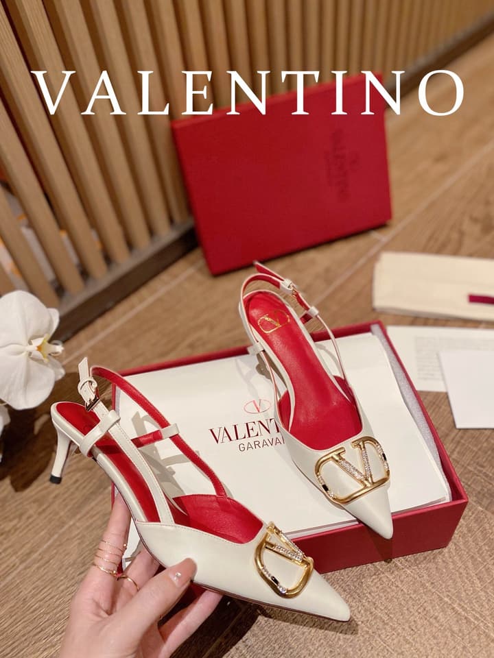 Valentino VLogo Signature Rhinestone Low-Heel Pumps – 2022 Collection in Nude Beige