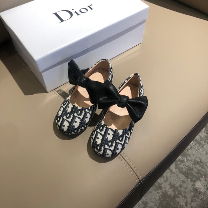Maison Parisienne Kids Embroidered Ballerina Flats – Kids Collection in Black Patterned With Bow