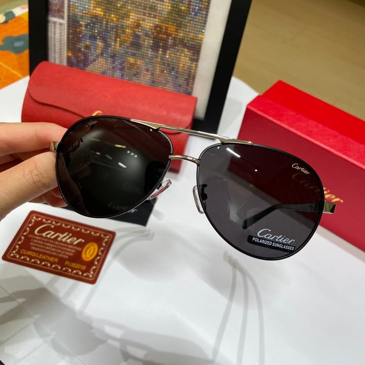 Cartier Polarized Sunglasses – 2024 Collection in Gold