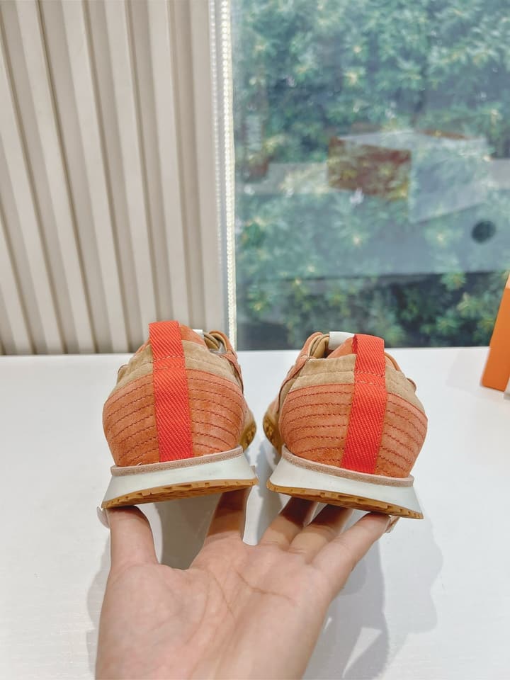 Hermès Bouncing Calfskin Sneakers in Tan Suede