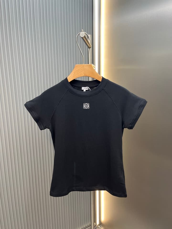 Loewe Cotton-Blend Raglan T-Shirt in Black