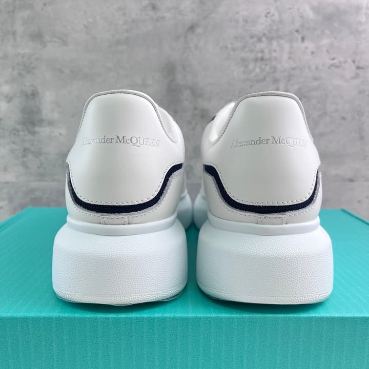 Alexander McQueen Oversized Platform Sneakers in All White Textured