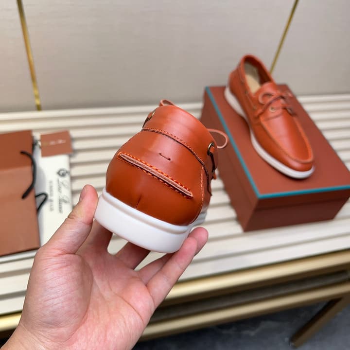 Loro Piana Moccasin Shoes – 2025 Collection in Navy Blue Leather