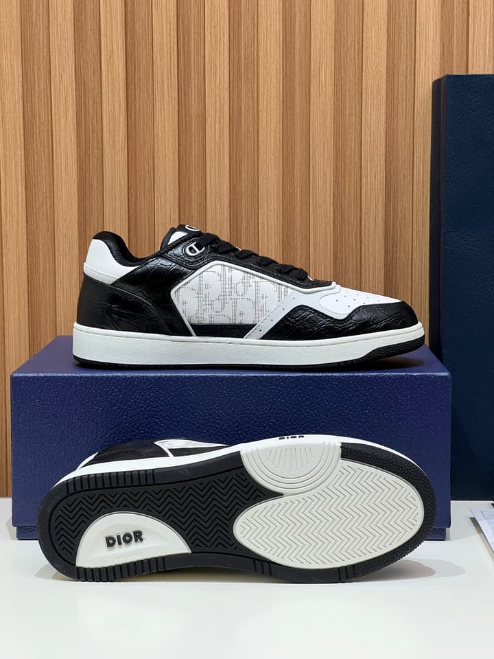 Dior B27 Unisex Sneakers – 2025 Collection in Black And Khaki Oblique