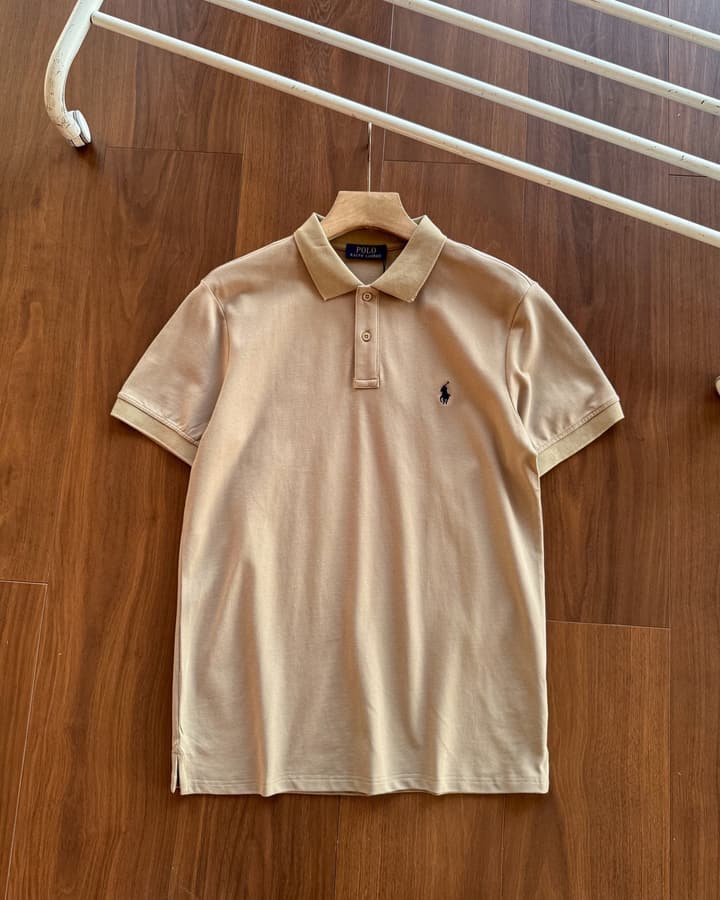 Ralph Lauren Pure Cotton Business Casual Polo Shirt in Army Green