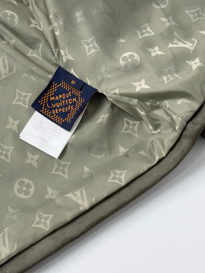 Louis Vuitton 3D V Embroidered Suede Workwear Jacket
