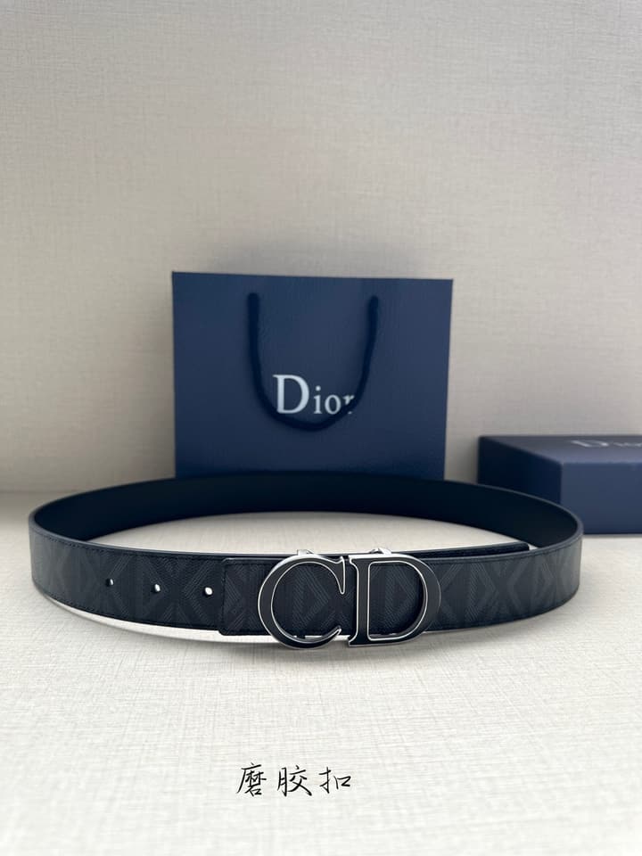 Dior CD Diamond Reversible Belt