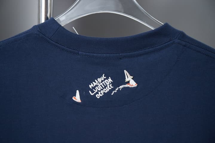 Louis Vuitton Colorful Embroidery Sailing Boat T-Shirt – 26SS Early Spring Collection in Black