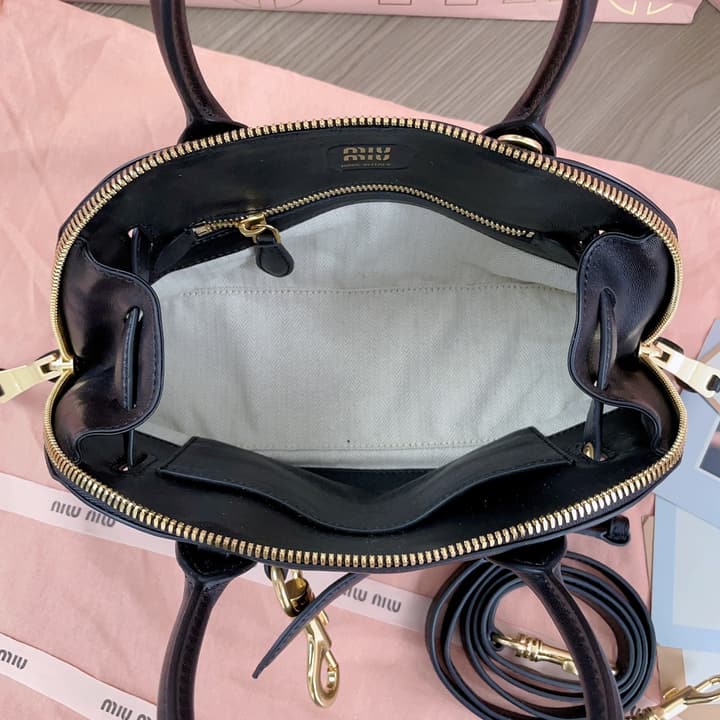 Miu Miu Aventure Nappa Leather Bowling Bag
