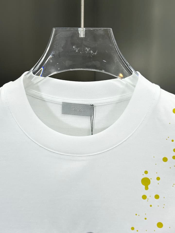 Dior 3D Logo High-Count Cotton T-Shirt – 2026SS in Black With Blue Graffiti Logo