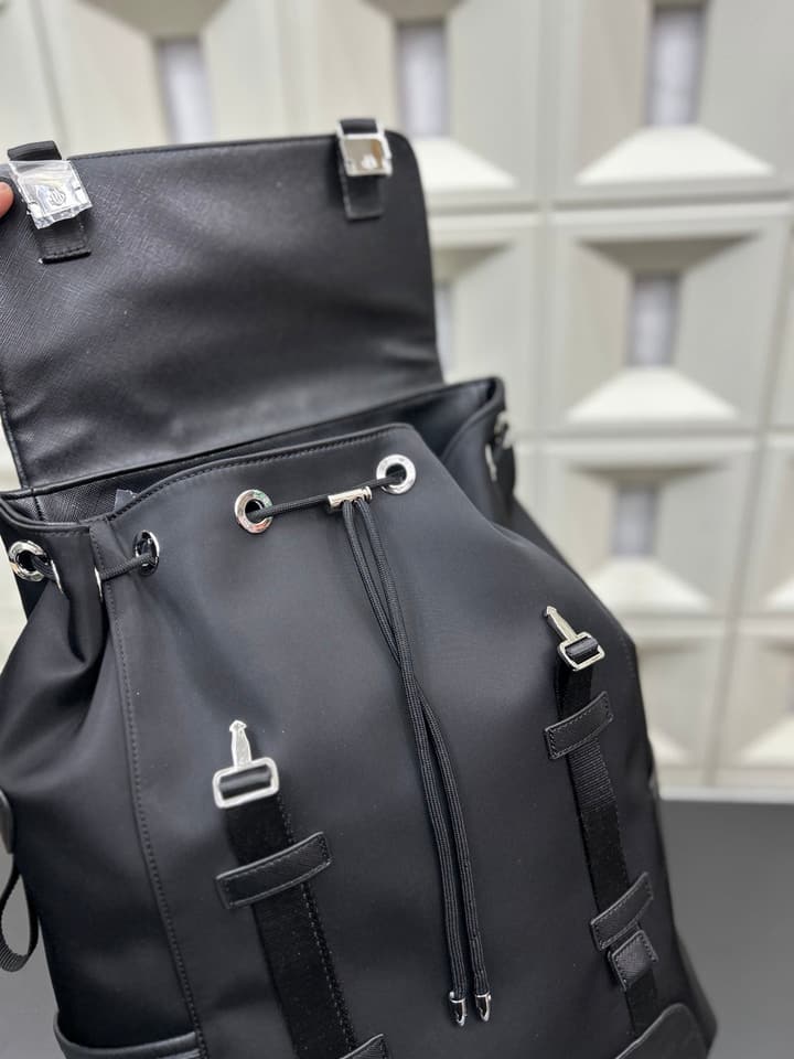 RIMOWA Never Still Canvas Flap Backpack in Black Canvas
