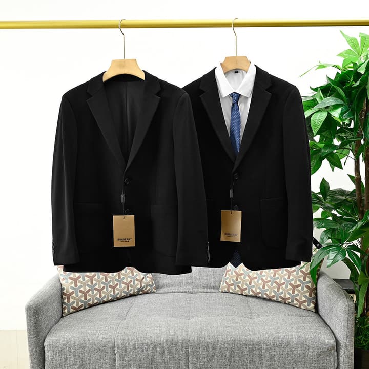 Burberry Slim Fit Casual Blazer – 25S Collection in Classic Black