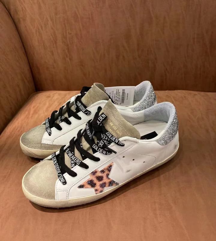 Golden Goose Superstar Distressed Sneakers – 2023 Spring Collection in Brown Tail/Army Green Star