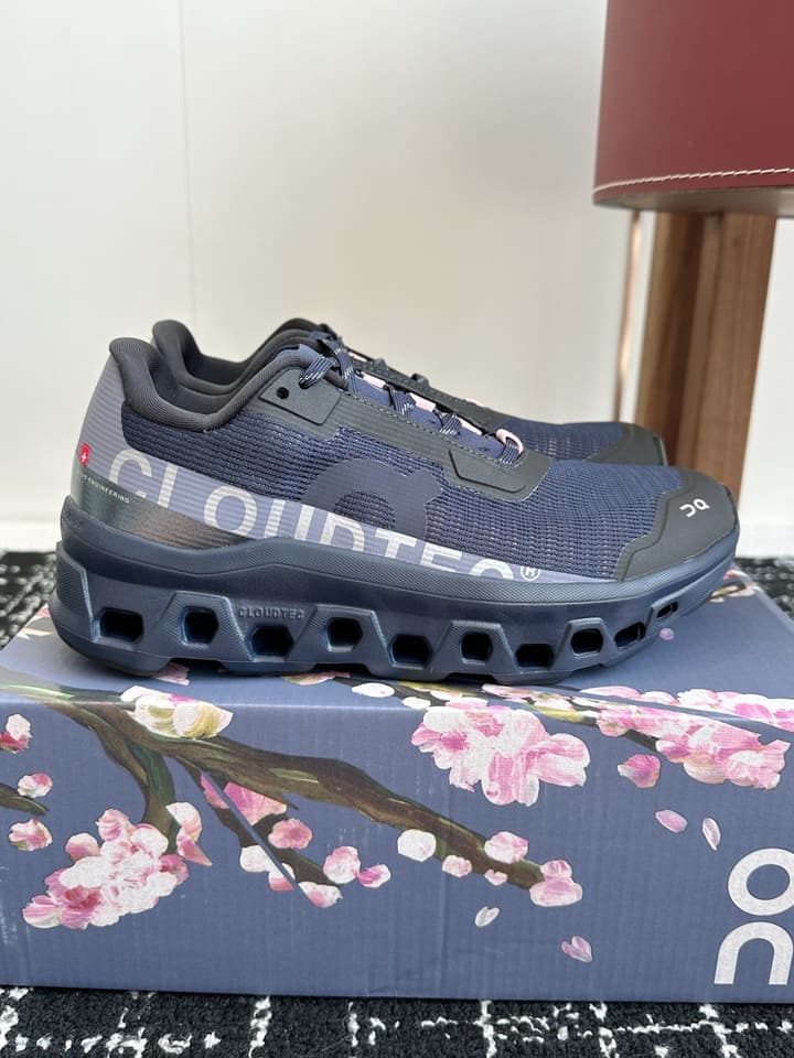 On Cloudmonster Void Running Shoes in Void Blue