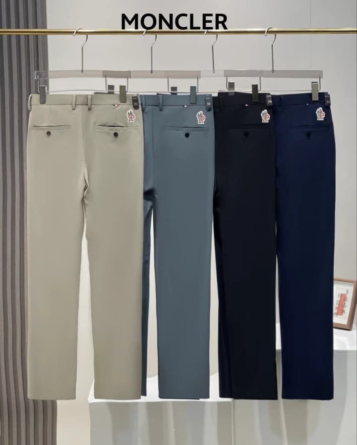 Moncler Men's Ice Silk Business Pants – 2025 Collection in Black