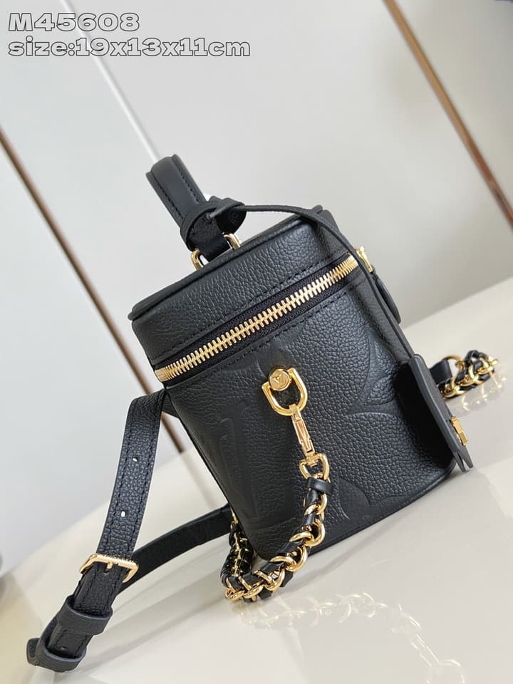 Louis Vuitton Vanity Small Handbag – Giant Monogram Embossed in Black