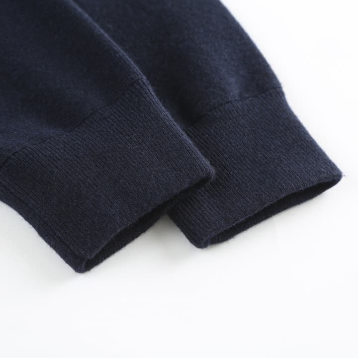 Burberry Embroidered Zip Cardigan in Dark Navy