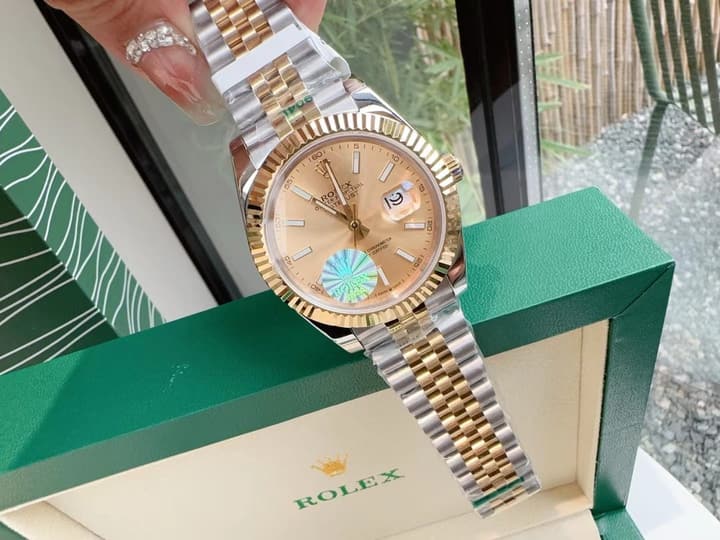 Rolex Datejust 41mm Mechanical Watch in Bronze Gold Dial