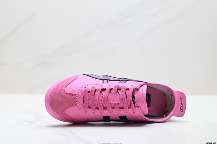 Onitsuka Tiger Mexico 66 NIPPON MADE Sneakers in Black With Pink Stripes