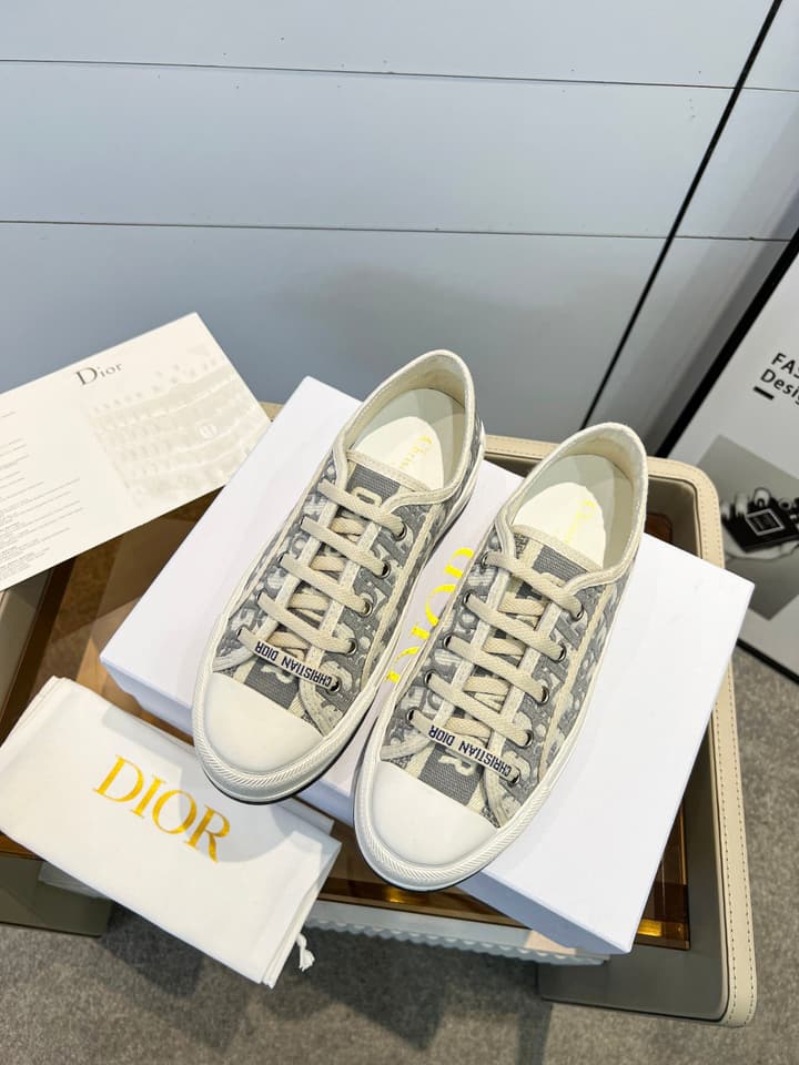 Dior Spring/Summer Runway Platform Sneakers in Black Oblique Pattern