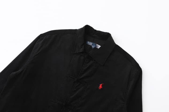 Ralph Lauren Corduroy Frog Button Cardigan – 25SS in Black