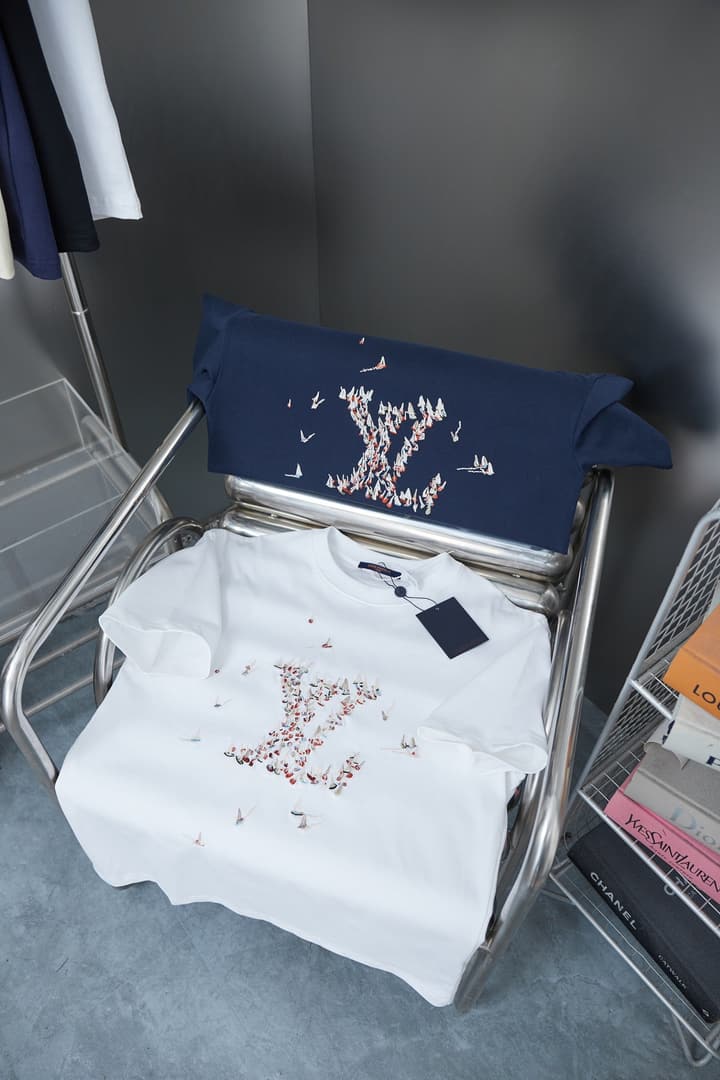 Louis Vuitton Colorful Embroidery Sailing Boat T-Shirt – 26SS Early Spring Collection in Black