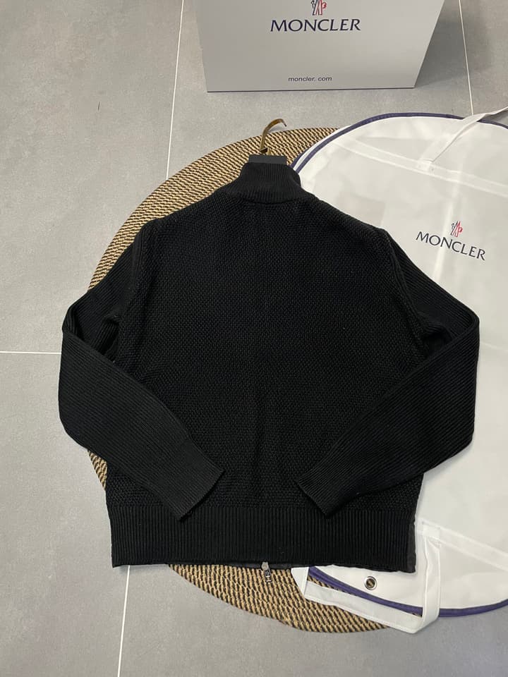Moncler Men's Knit Down Spliced Sweater in Beige