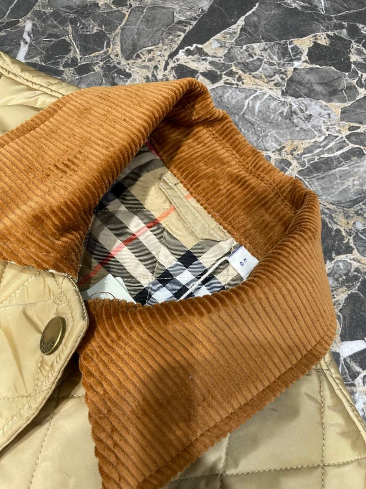 Burberry Classic Quilted Jacket in Beige