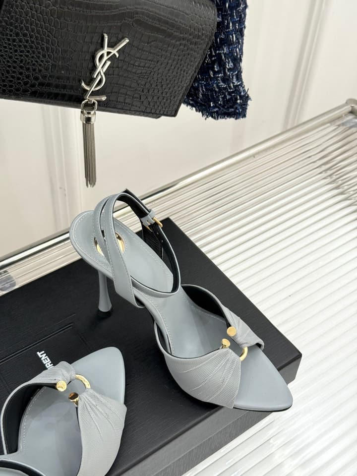 Saint Laurent High-Heel Sandals – 25SS in Black Suede