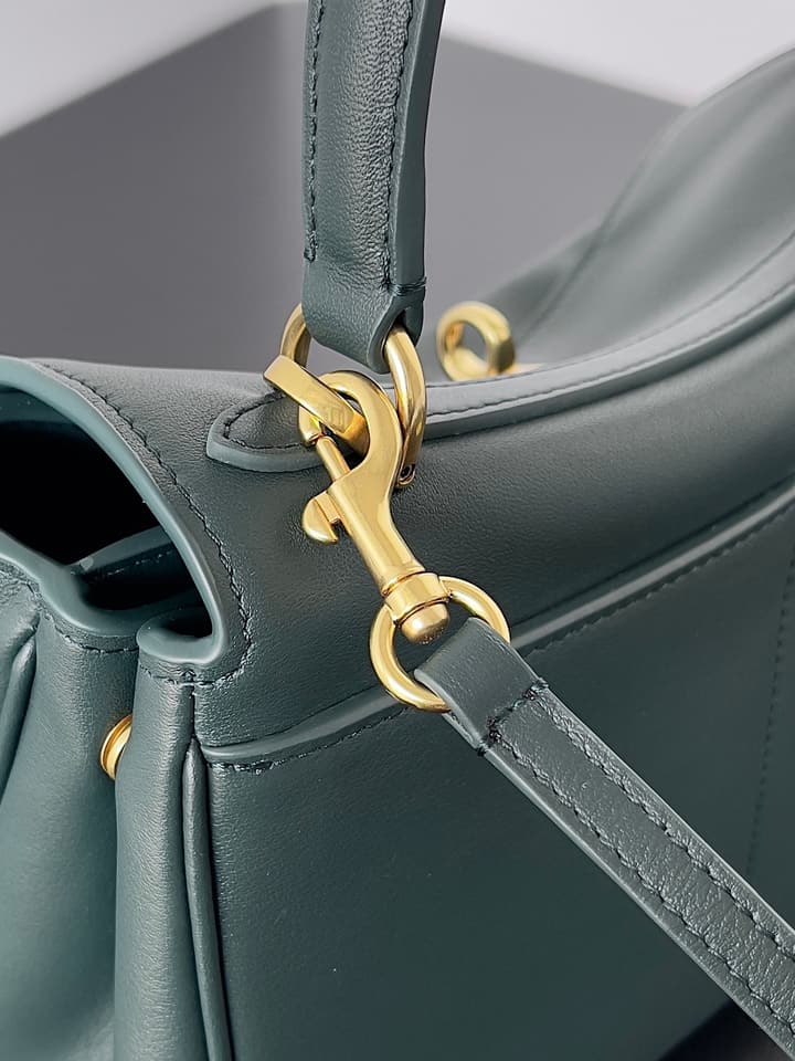 Balenciaga Rodeo Mini Handbag – Quiet Luxury Collection in Dark Green Leather