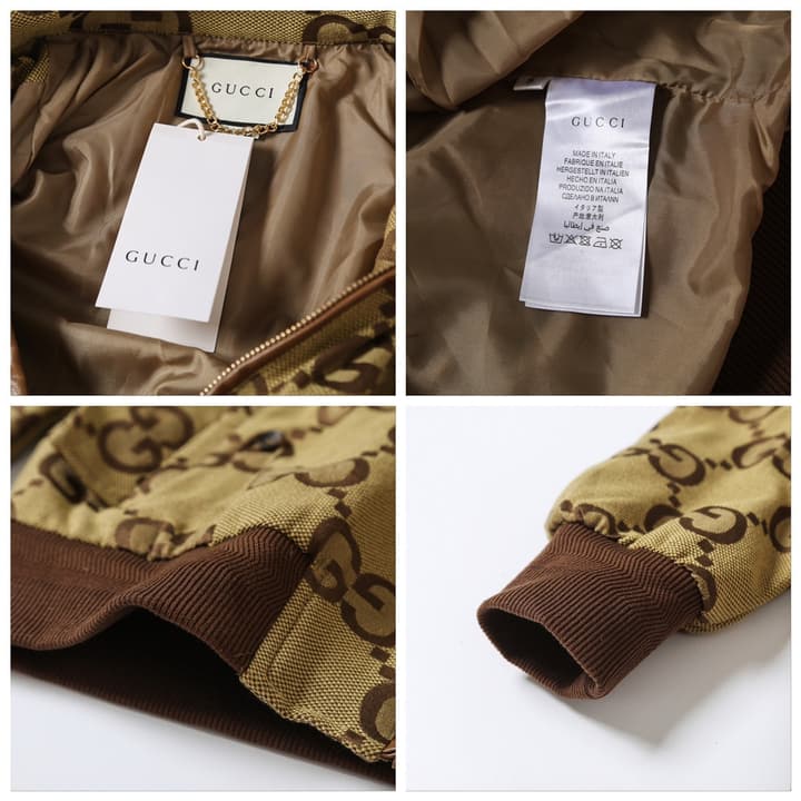 Gucci Double G Jacquard Stand Collar Jacket – 25FW in Camel Ebony Double G Jacquard