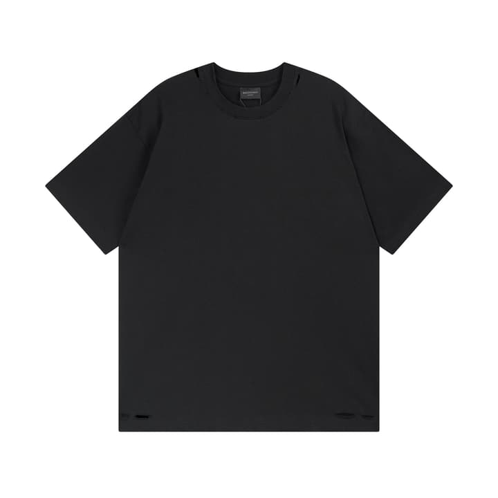 Balenciaga Paris Art Print Distressed T-Shirt – 25SS in Black