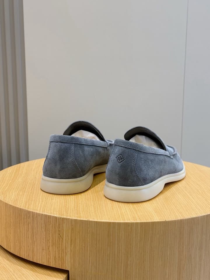 Loro Piana Italian Handmade Suede Driving Shoes in Black Suede