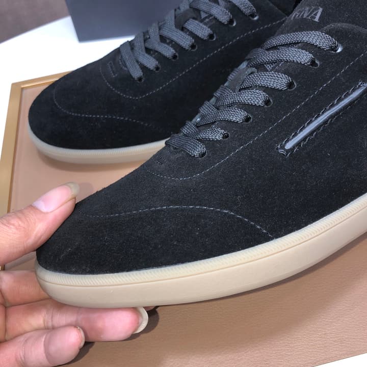 Zegna 232 Suede and Leather Sneakers