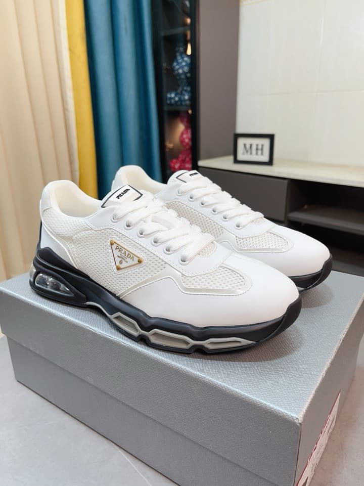 Prada Men's Air Cushion Mesh Sneakers