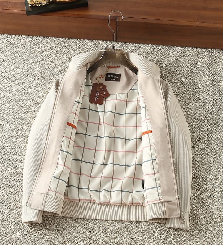 Loro Piana Men's Business Casual Bomber Jacket – 2025FW in Classic Brown
