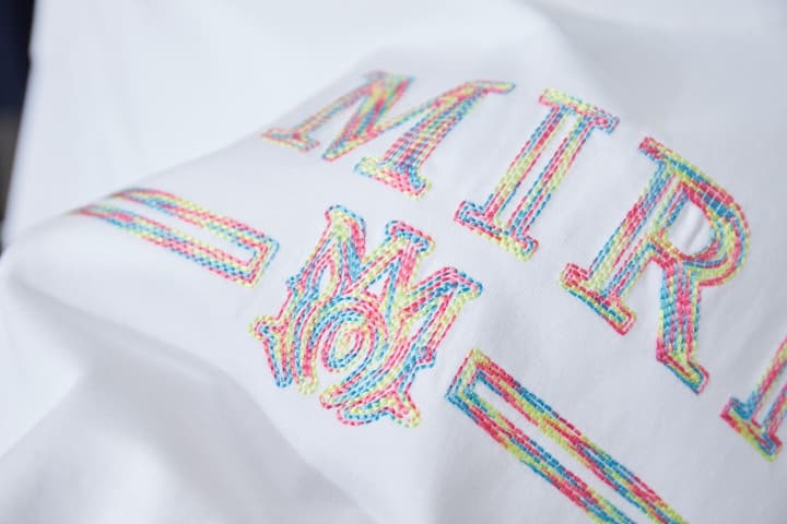 Amiri Embroidered Letter T-Shirt – 26SS Early Spring Collection in Black