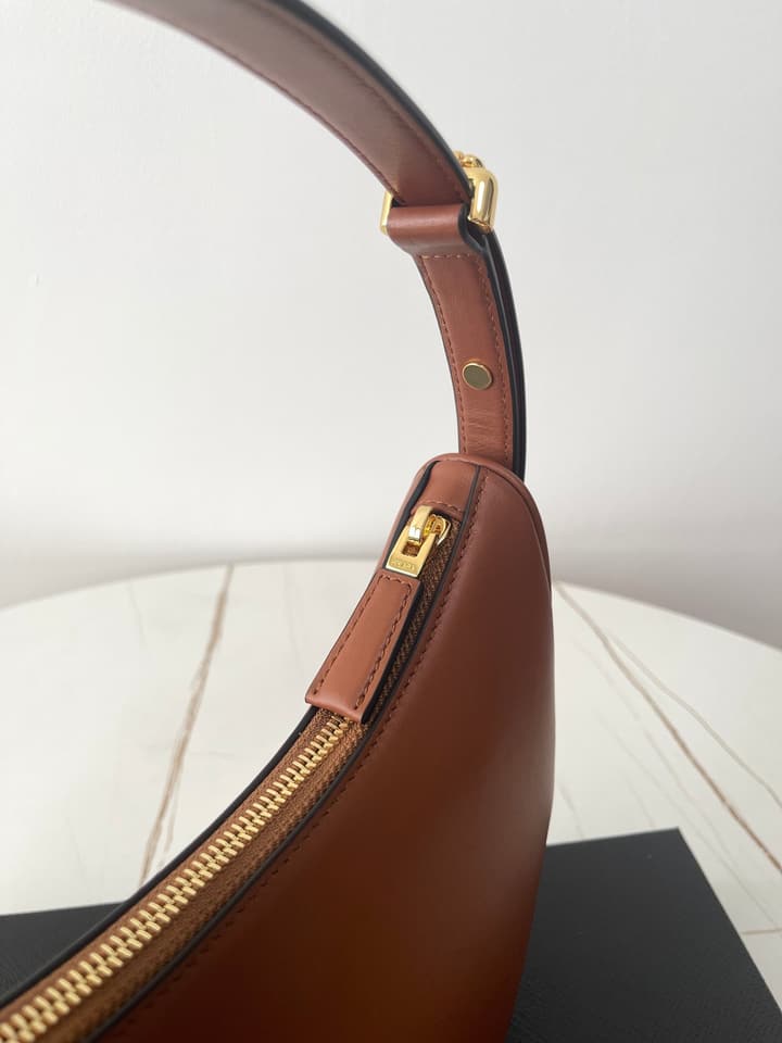 Prada Arque Cowhide Shoulder Bag in Black
