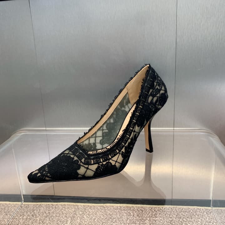 Dior CD Roses Jacquard Embroidery High-Heel Pumps – 2024 Spring/Summer Collection in Sleek Black Patent