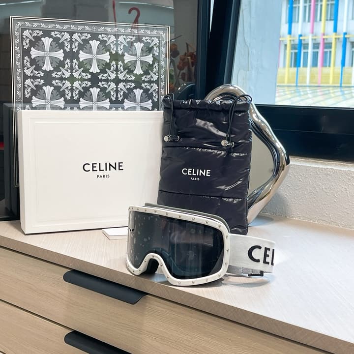 Celine Ski Goggles in All Black Frame