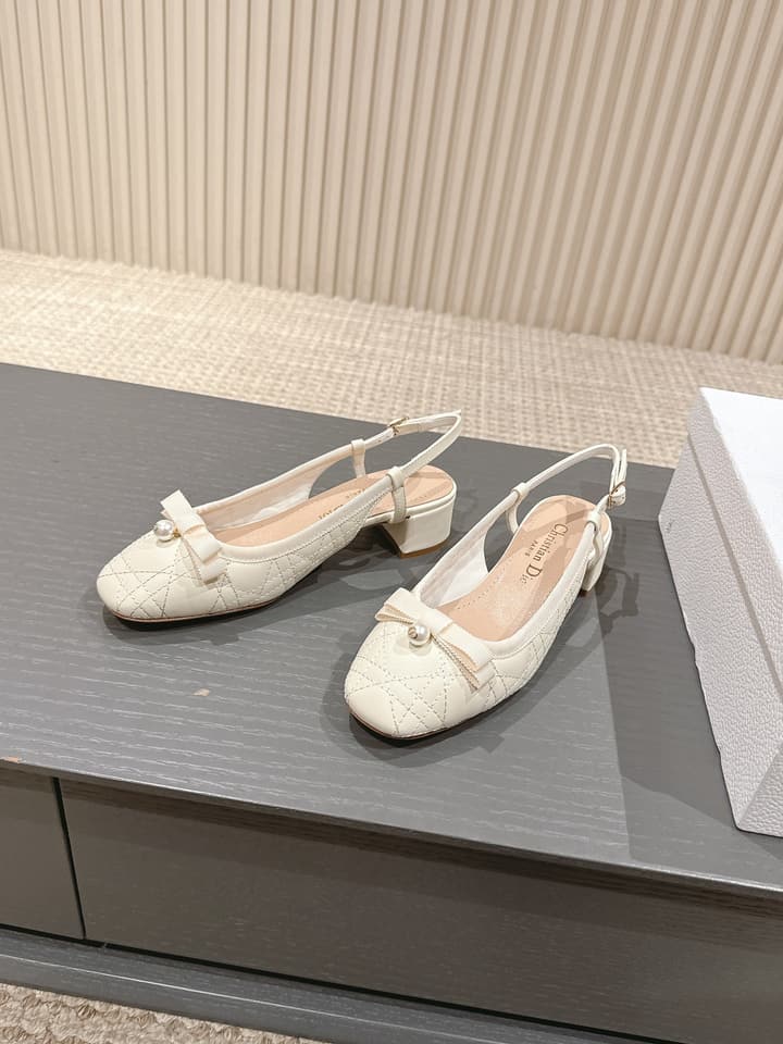 Dior D-Ramour Embroidered Cannage Ballet Flats – 2024 Spring/Summer Collection in Black Leather